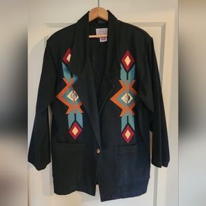 💫 VINTAGE- MOXIE Design - Sundance Denim Jacket - Southwestern design